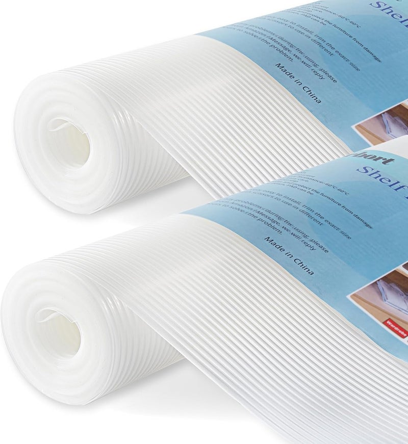TEZZ 2 Rolls Shelf Liner, 14 Inches x 20 FEET Non-Slip Kitchen Cabinet Liner, Washable Oil-Proof Non-Adhesive Contact Paper for Kitchen Drawer, Cabinet, Shelves, Refrigerator, Storage, Desks, coutertops - Image 1